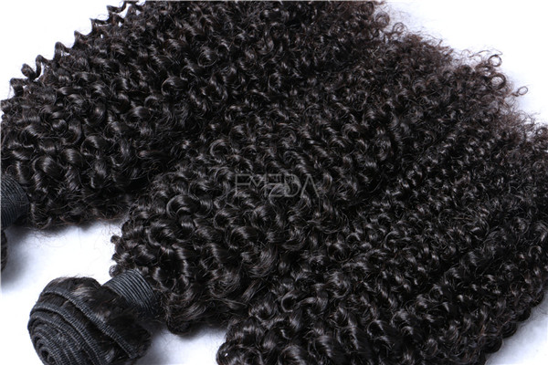 3 bundles afro kinky curl virgin hair weaves with closure  zj0030